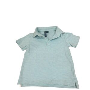 Janie & Jack aqua Blue cotton slub knit Polo Shirt size 4 (boys)
